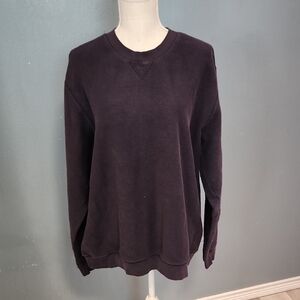 Lands End Cotton Wool Terrycloth Crewneck Sweater Preppy Anglercore Academia